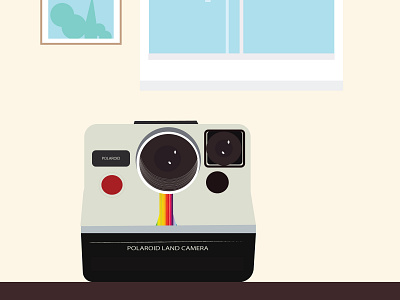 Polaroid Land Camera art blue camara clean design design agency flat icon identity illustration illustrator lettering logo minimal photoshop polaroids poster typography vector web