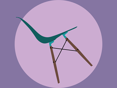 Dowel-Leg Side Chair art brand chair clean design design agency flat illustration illustrator minimal vector