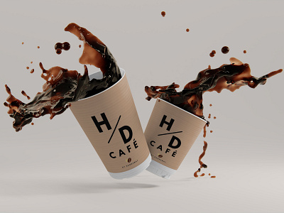 HD Cafe branding coffee design graphic design mockup