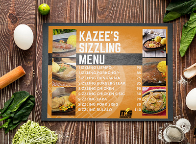 Kazee Menu design food graphic design logo menu mockup
