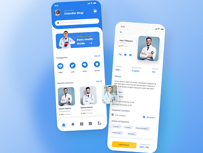 Doctor Appointment App UIUX Design a android app app design appointment clean creative design doctor dribbble first graphic design illustration ios logo trendy ui uiux ux
