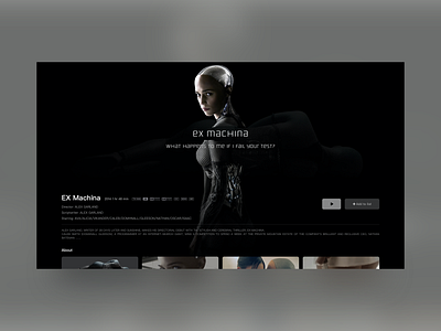 Movies Detail Pages animation branding design icon inteaction typography ui ux vector web