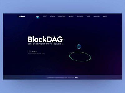BlockDAG animal animation blockchain branding design inteaction minimal ui ux website