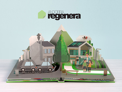 Andorra Regenera 3d andorra flipbook illustration pop up book