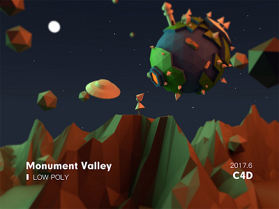 Monument Valley Low Poly c4d cinema4d