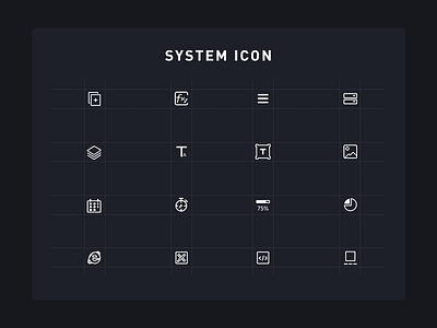 SYSTEM ICON animation app design flat icon lettering type typography ui ux vector