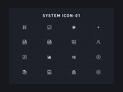 SYSTEM ICON-01 animation app design flat icon lettering type typography ui ux vector