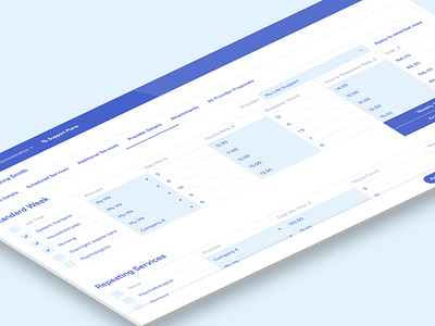 Services support planner web app