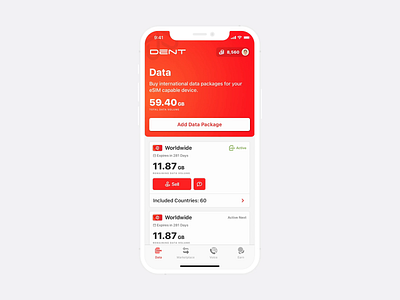 DENT 4.0 – Marketplace Selling app crypto cryptocurrency esim interaction interface listing market marketplace mobile data product design protopie resale sell selling slide slide control slider slider bar sliding