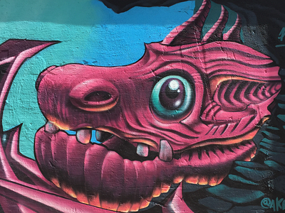 Dragon character dragon graffiti mural spraycanart