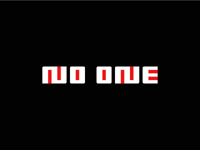 NO ONE clothing logo no one type