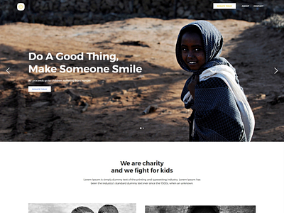 charity charity clean help helping irma kids landing page modern non profit responsive website