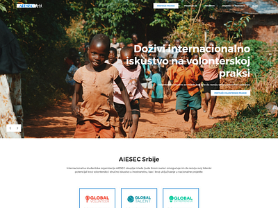 AIESEC Serbia aiesec design friends friendship international landing page responsive design ui ux web development website