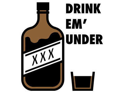 Drink Em Under alcohol design digital graphic icon illustration image spirits