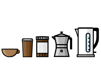 Cwoffee Icons coffee design digital illustration graphic design icon design illustration