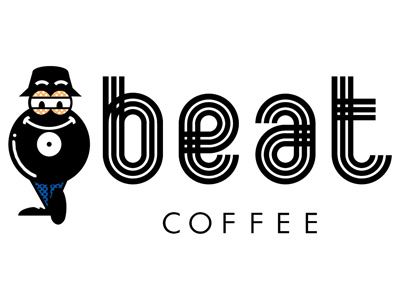 Beat Coffee design illustration logo typography