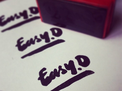 Easy D Stamp branding design easy d