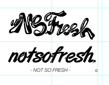 NotSoFresh logos design graphic design logo one colour type