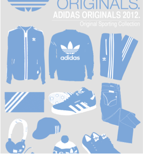 Adidas Originals blue clothes design grey illustration mock white