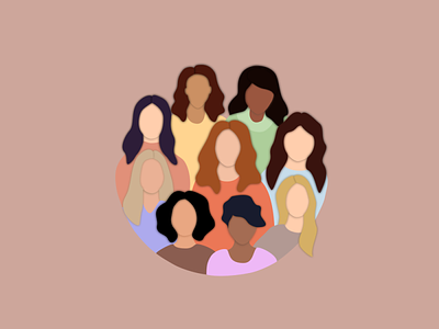 International Women’s Day celebrate circle colour cover cut out diversity equality gender illustration independent international womens day multicultural race strong woman women