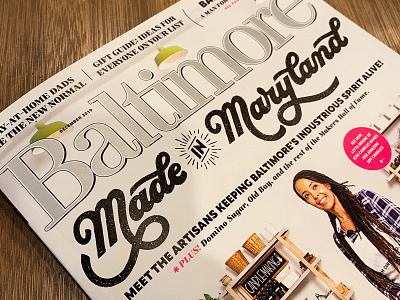 Baltimore Magazine Cover Story Lettering baltimore hand lettering lettering magazine script