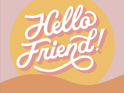 Hello Friend Mural Design