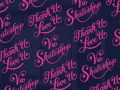 Thank U Love U Lettering board graphic hand lettering illustration lettering script skatedeck design