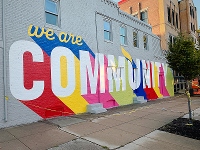 Ulman Foundation - We Are Community Mural baltimore mural hand lettering lettering lettering mural mural