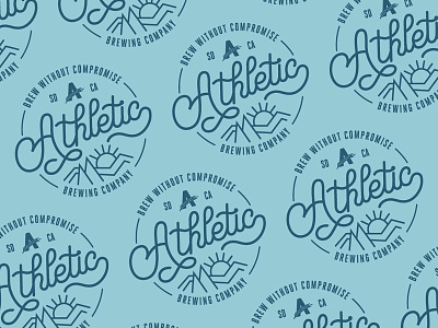 Athletic Brewing Badge Design athletic brewing badge design craft beer lettering lettering pattern na craft beer script