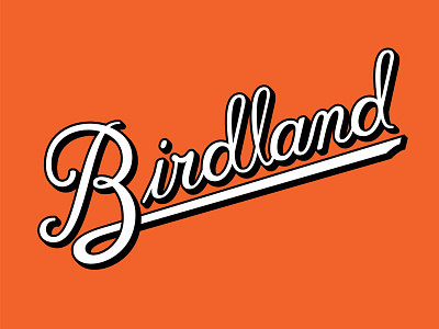 Me Birdland lettering