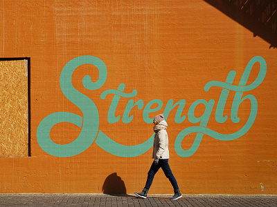 Me Strenght Wall Mural lettering