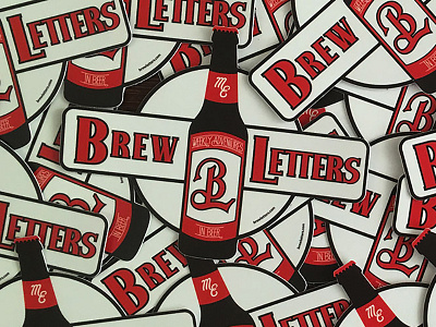 Brew Letters Sticker craft beer lettering