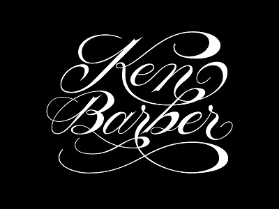 Me Ken Baber Dribble hand lettering lettering script