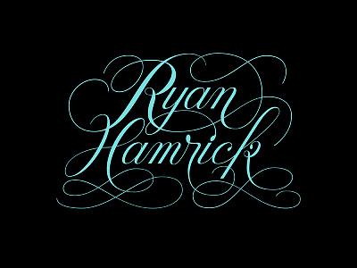 Me Ryan Hamrick Dribble hand lettering lettering script