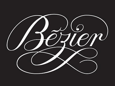 Bezier Lettering Piece bezier lettering