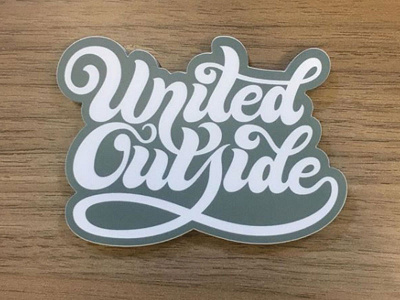 United Outside Sticker eckergoes261 lettering sticker