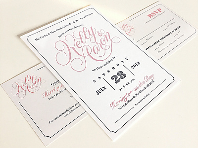 The Green's Wedding Stationary hand lettering lettering letterpress wedding wedding invations