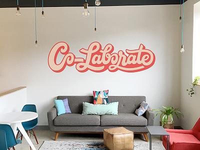 Co Lab Workspace Mural coworking space lettering lettering mural mural