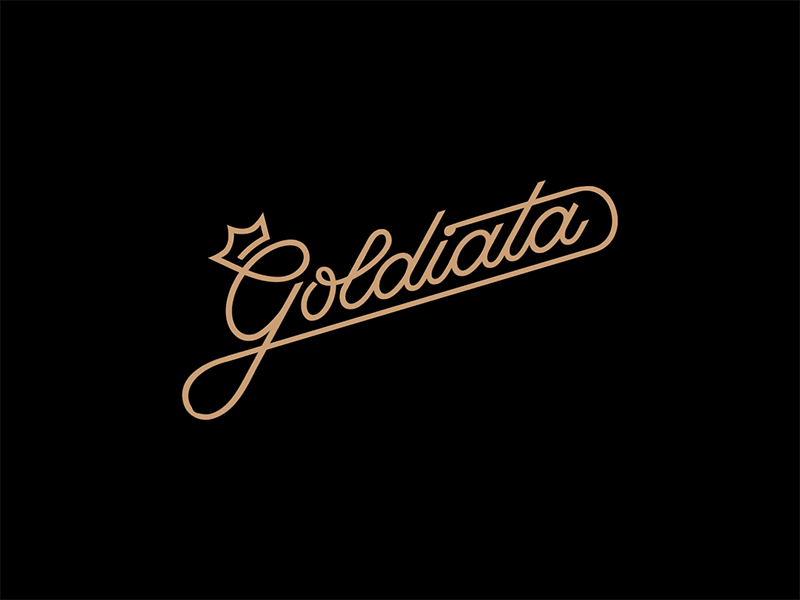 Goldiata Logo Design animation lettering animation logo animation logo design monoline script