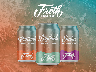 Froth Brewing Co beer craft beer hand lettering lettering logo script