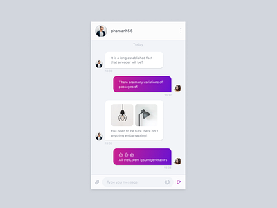 Direct Messaging app clean design direct messaging messaging mobile ui ux violet