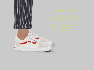 I dream of Vans fashion illustration illustration illustrator ipad pro procreate shading shoes typography vans