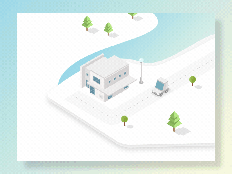 Isometric Projection II 2d animation car city electricity gif home illusion illustration isometric perspective projection