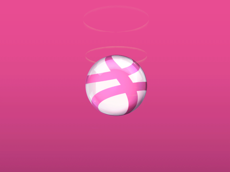 Dribbble Invitation 3d 3d space animation ball dribbble dribbble invite element gif glitch invitation loop motion one shot sphere