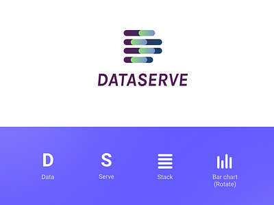 DataServe Logo chart d logo data stack