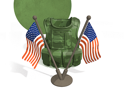 Bullet Proof Vest america illustration infographic tactical vest