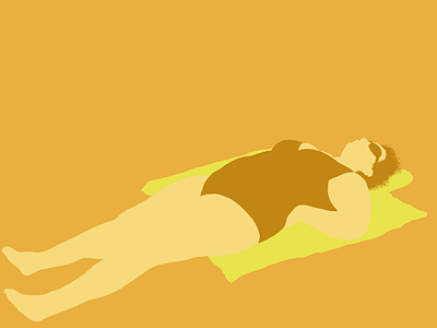 Sunbathing gif illustration motion graphics sunbathing