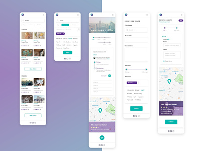 Brand and UI design for a travel app.