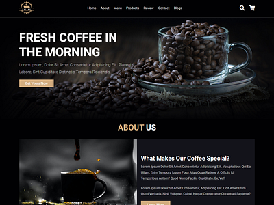 Fully Responsive Coffee Shop Website