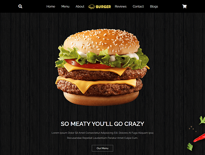 Fully Responsive Burger Food Website beautiful web designs design frontend developer frontend web developer responsive web designs responsive websites